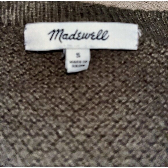 Madewell Womens Palisades Open Knit Cardigan Size S Green Lightweight Drawstring - Picture 3 of 4